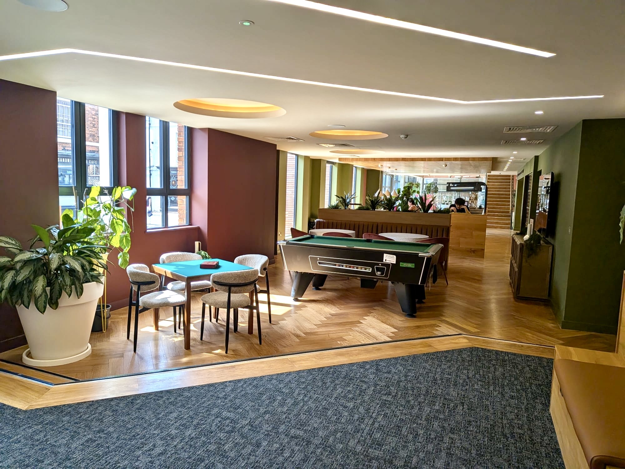 Student Castle Inspired Projects games room and communal area