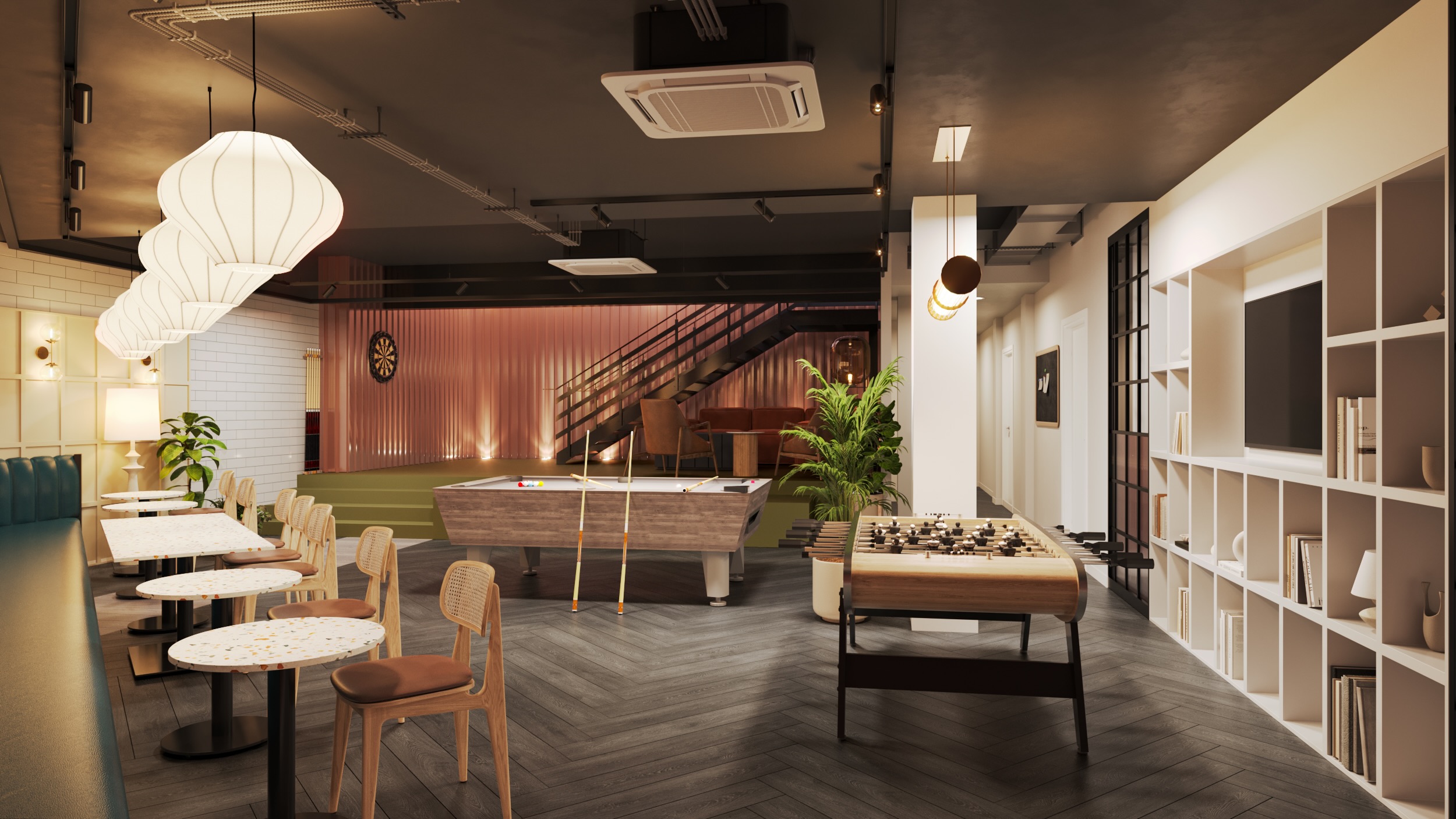 New Century Place Reading Student Accommodation games Room Inspired Projects