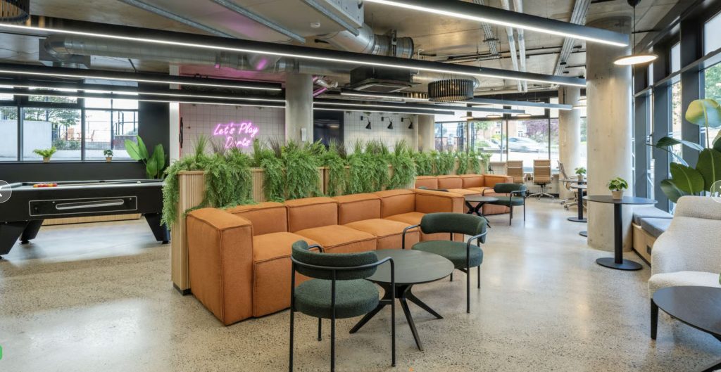 Refurbished student accommodation at The Printworks Exeter by Inspired Projects featuring the Games Room