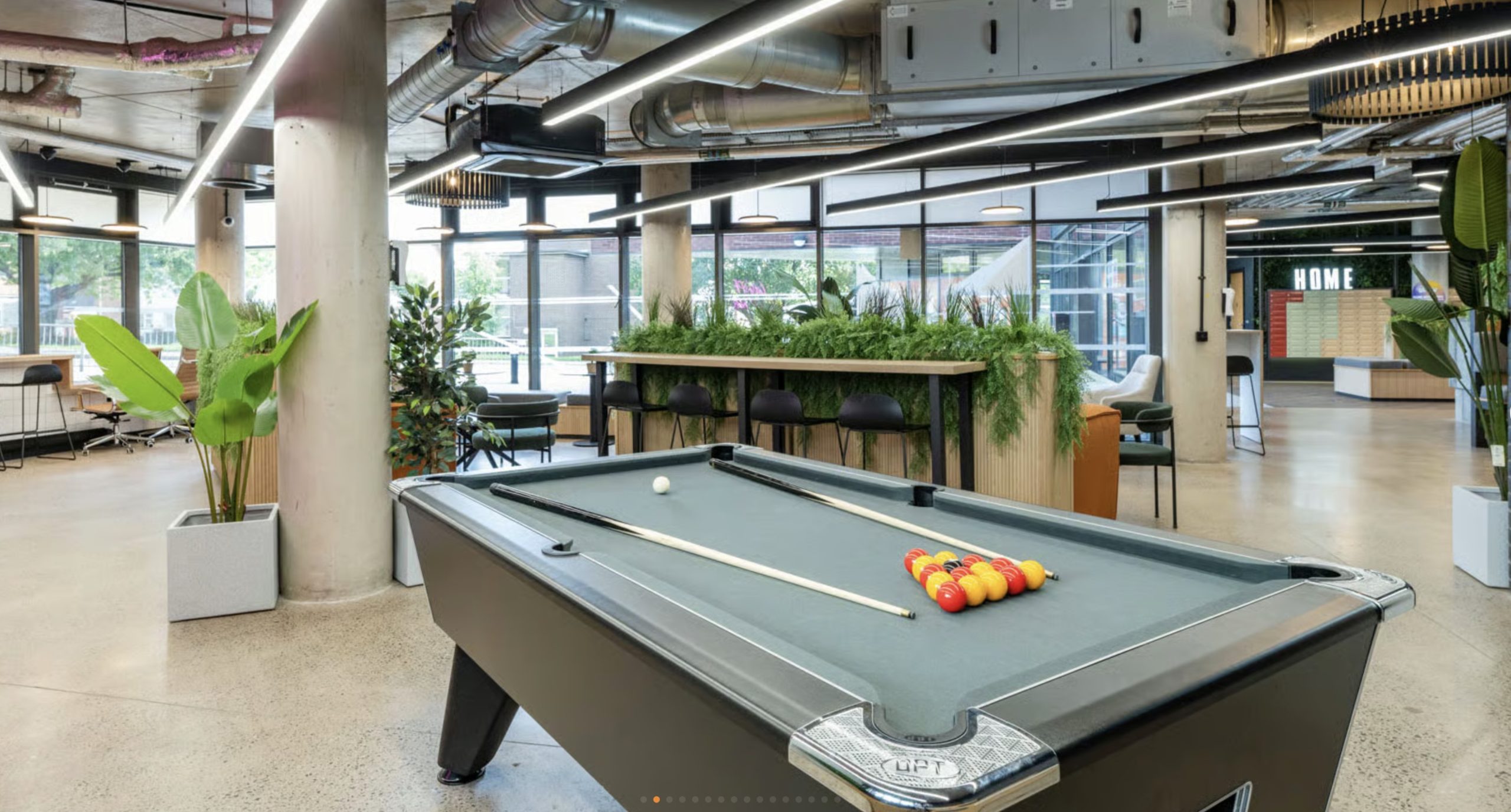 Refurbished student accommodation at The Printworks Exeter by Inspired Projects featuring the Games Room Refurbished student accommodation at The Printworks Exeter by Inspired Projects featuring the Games Room