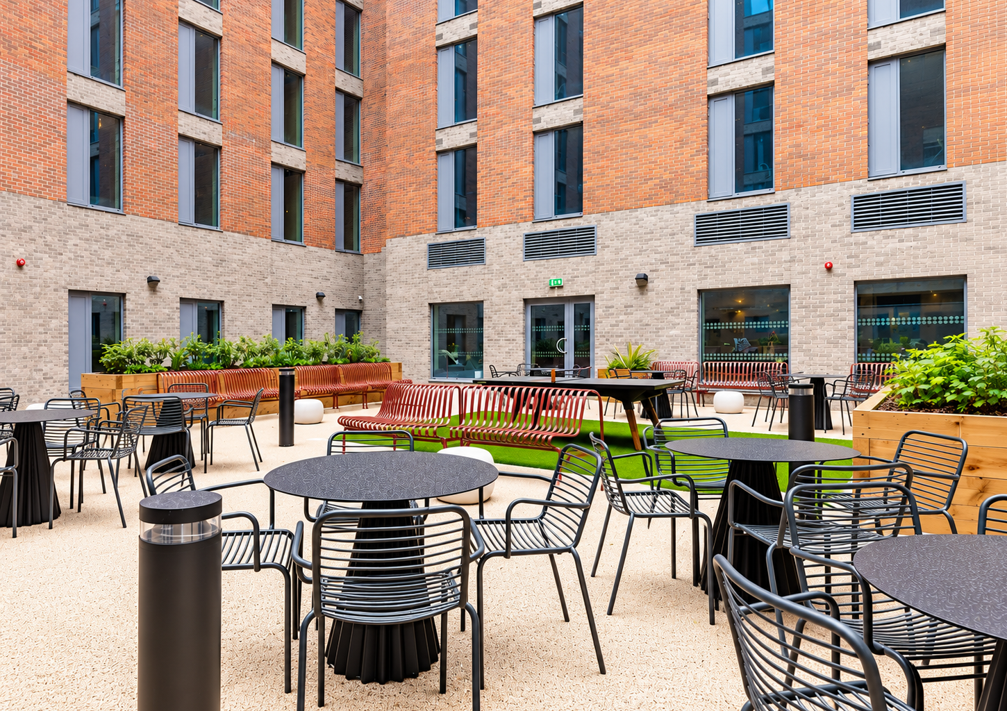 Belfast Biscuit factoryModern Brick Courtyard with Café Seating