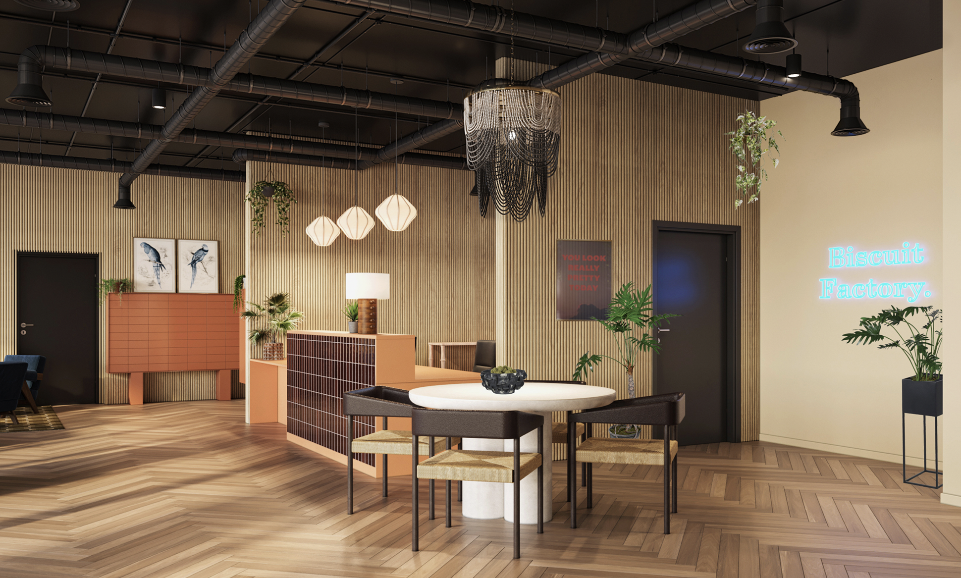 Biscuit factory reception